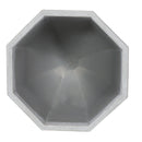 Sunnydaze Modern Faceted Polyresin Planter - Light Gray - 14.75"