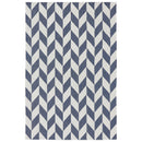 5x7 Sunnydaze Geometric Affinity Indoor Area Rug in Steel Blue