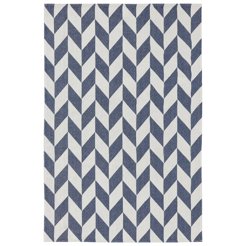 5x7 Sunnydaze Geometric Affinity Indoor Area Rug in Steel Blue