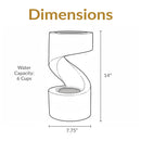 Sunnydaze 14" Winding Showers Tabletop Water Fountain