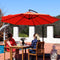 Sunnydaze 10' Offset Patio Umbrella with Cantilever and Cross Base