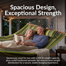 Sunnydaze 2-Person Quilted Fabric Double Hammock with Pillow