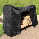 Sunnydaze 6' Fireplace Log Storage Rack and Cover Set