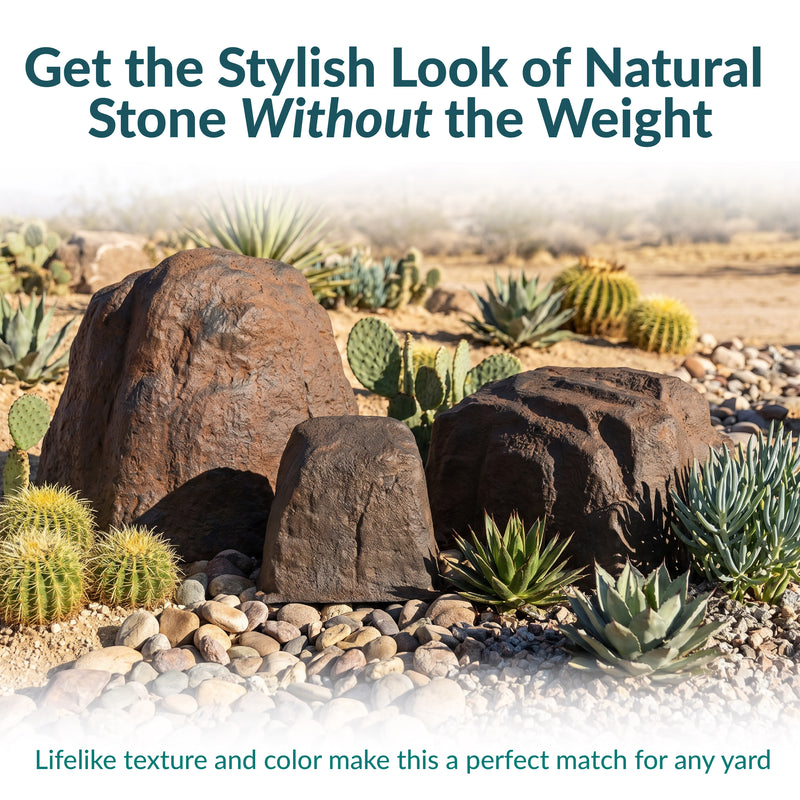 Sunnydaze 3-Piece Faux Landscape Rock Set