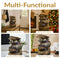 Sunnydaze Tiered Rock & Log Indoor Waterfall Fountain with LED Lights - 10"