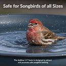 Sunnydaze Gleeful Garden Metal Outdoor Bird Bath - UV-Resistant Finish