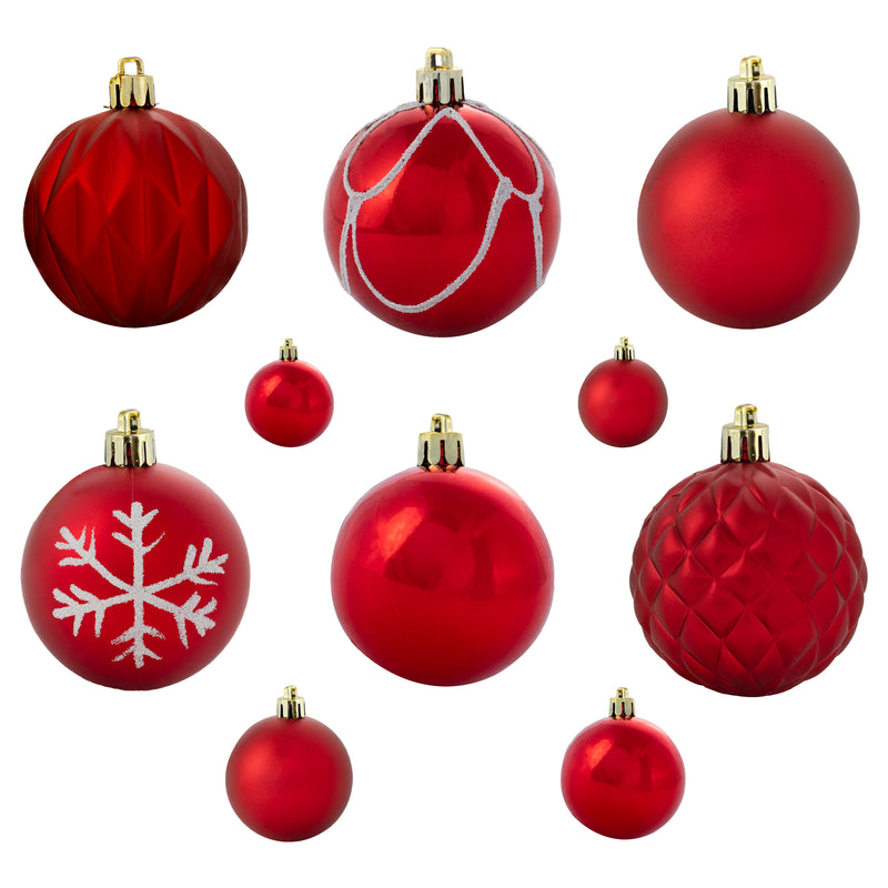 Sunnydaze Winter Wonderland 100ct Christmas Ornament Balls