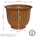 Sunnydaze Carlotta Metal Outdoor Plant Pots - 14.75"