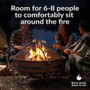 Sunnydaze Cauldron Outdoor Wood-Burning Fire Pit with Spark Screen