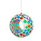 Sunnydaze Round Mosaic Glass Hanging Bird Feeder - 6"