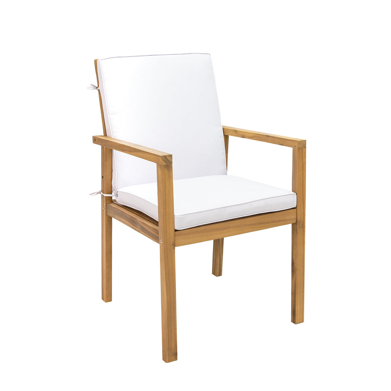 Sunnydaze Rodanthe Outdoor Patio Dining Chairs with Cushions - Set of 2