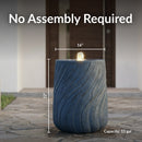 Sunnydaze Textured Spiral Bubble Outdoor Fountain with LED Light