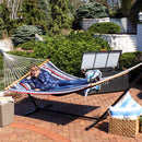 Sunnydaze 2-Person Quilted Fabric Double Hammock with Pillow