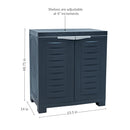 Sunnydaze Plastic Garage Storage Cabinet with Adjustable Shelf