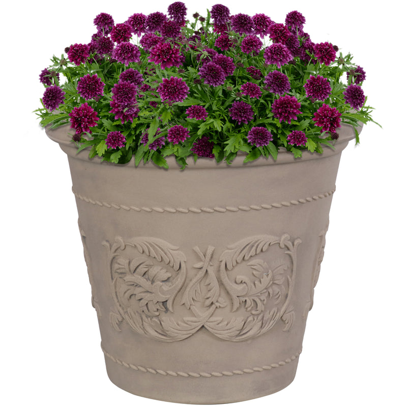Sunnydaze Arabella Outdoor Flower Pot Planter - Beige - 20-Inch - Single