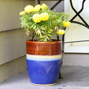 Sunnydaze Set of 2 Captivating Vista Ceramic Planters - 11"