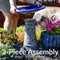 Sunnydaze Rennes Outdoor Ceramic Bird Bath - 22.5" H