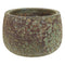 Sunnydaze 14" Ceramic Plant Pot - Green Distressed Lava Finish