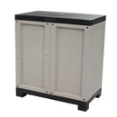 Sunnydaze Plastic Garage Storage Cabinet with Adjustable Shelf - Gray