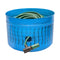 Sunnydaze Embossed Metal Garden Hose Holder Pot with Lid - Blue Patina