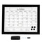 Sunnydaze 30" x 24" Dry Erase Whiteboard Calendar with Marker and Eraser