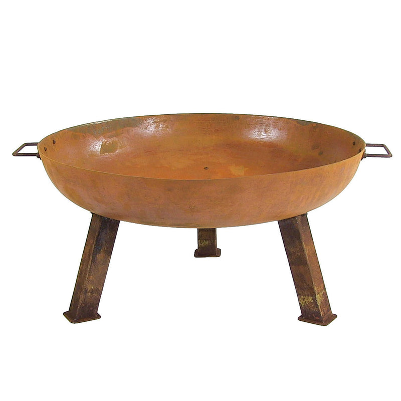 Sunnydaze Rustic Cast Iron Fire Pit Bowl with Stand