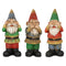 Sunnydaze Three Wise Gnomes, Hear No Evil, Speak No Evil, See No Evil Set