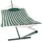 Sunnydaze Rope Hammock with 12' Steel Stand, Pad, and Pillow