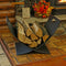 Sunnydaze Black Steel Curved Log Holder - 30"
