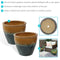 Sunnydaze Set of 2 Chalet High-Fired Glazed Ceramic Planters