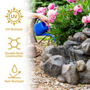 Sunnydaze Rocky Ravine Outdoor Water Fountain - 18" H