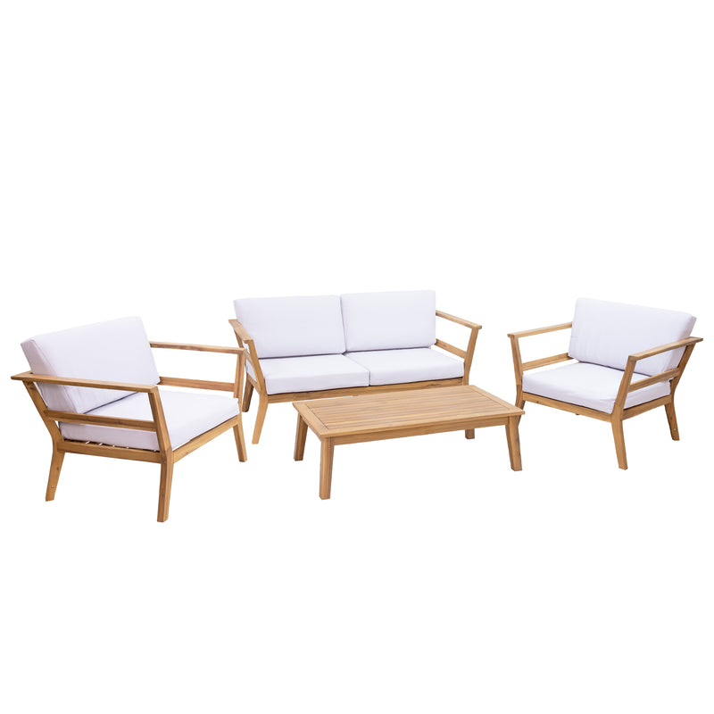 Sunnydaze Bodie 4-Piece Patio Furniture Set - Outdoor Patio Conversation Set