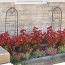 Sunnydaze 2-Piece Arched Garden Trellis with Folding Flowerpot Supports