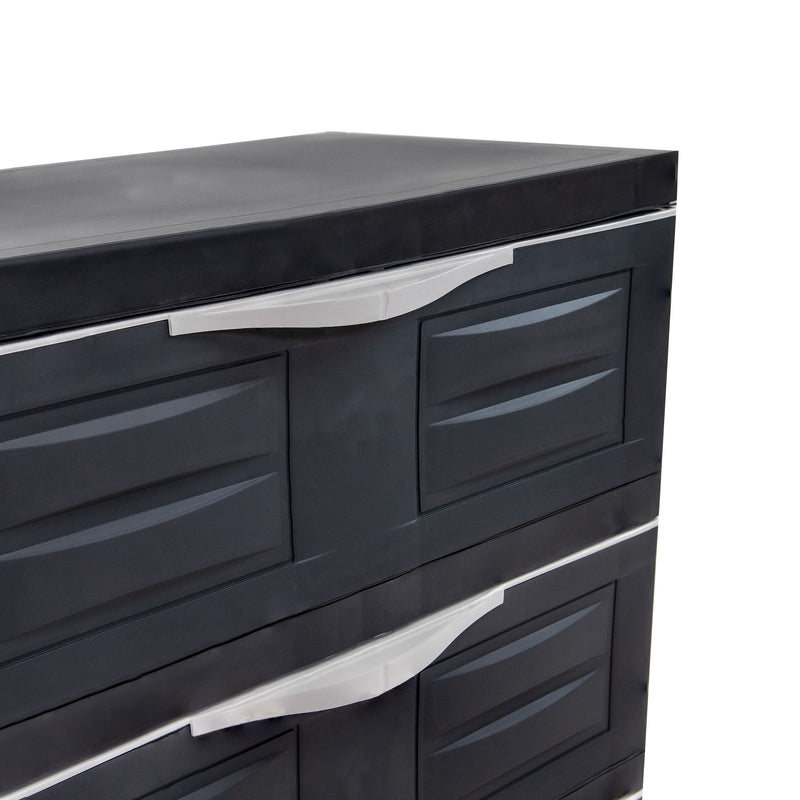 Sunnydaze Heavy-Duty Plastic 3-Drawer Storage Cabinet