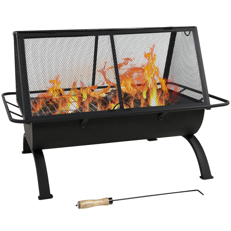 Sunnydaze 36" Northland Grill Outdoor Cooking Fire Pit with Protective Cover
