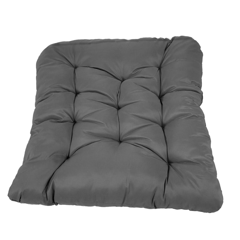 Sunnydaze Andrei Double Egg Chair Cushion Replacement Set - Dark Gray