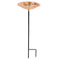 Sunnydaze Standing Hand-Hammered Copper Bird Bath or Bird Feeder