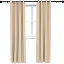 Sunnydaze Beige Outdoor Room Darkening Curtains