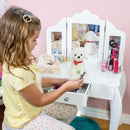 Sunnydaze Beauty Bliss Kids' Vanity Set with Mirror and Stool