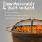 Sunnydaze 42" Large Cosmic Fire Pit with Moon and Stars Design