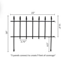 Sunnydaze Roman Garden Border Fence Set