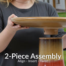 Sunnydaze Glazed Ceramic Outdoor Bird Bath