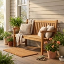 Sunnydaze 2-Person Teak Patio Bench for Outside
