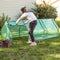 Sunnydaze Seedling Mini Cloche Greenhouse with Zippered Doors - Green