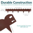 Sunnydaze Scalloped Metal Landscape Edging - Set of 5 - 41.75" Sections