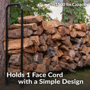 Sunnydaze Outdoor Steel Firewood Log Rack - 8'