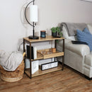 Sunnydaze Industrial Console Table with Serving Tray - 28.25"