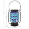 Sunnydaze Cool Blue Mosaic Glass Solar LED Lantern - 8.5"