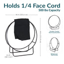 Sunnydaze Firewood Log Hoop Rack with Cover