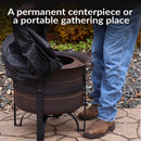 Sunnydaze Cauldron-Style Outdoor Smokeless Fire Pit - 23"